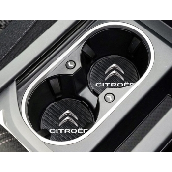 Podkładka antypoślizgowa pod kubki carbon z logo komplet 2 szt