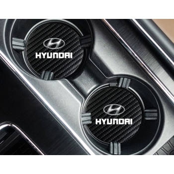 Podkładka antypoślizgowa pod kubki carbon z logo komplet 2 szt