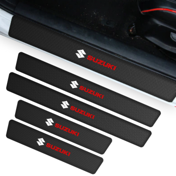 PROMOCJA Naklejki ochronne grube karbonowe na progi komplet DARMOWA DOSTAWA