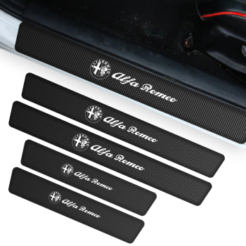 PROMOCJA Naklejki ochronne grube karbonowe na progi komplet DARMOWA DOSTAWA