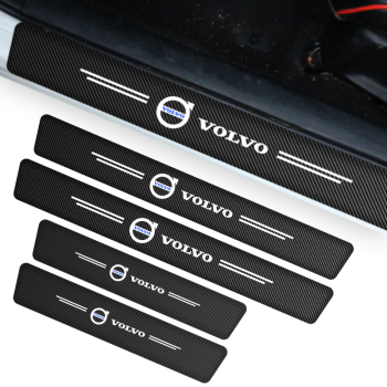 PROMOCJA Naklejki ochronne grube karbonowe na progi komplet DARMOWA DOSTAWA