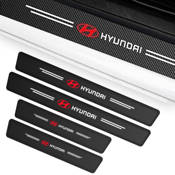 PROMOCJA Naklejki ochronne grube karbonowe na progi komplet DARMOWA DOSTAWA