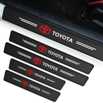 PROMOCJA Naklejki ochronne grube karbonowe na progi komplet DARMOWA DOSTAWA