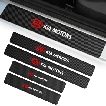 PROMOCJA Naklejki ochronne grube karbonowe na progi komplet DARMOWA DOSTAWA