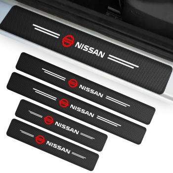 PROMOCJA Naklejki ochronne grube karbonowe na progi komplet DARMOWA DOSTAWA