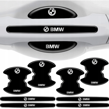 Czarne ochronne naklejki pod klamki do Wszystkich Marek Samochodów