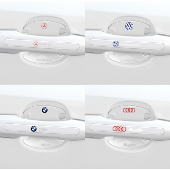 OKAZJA Ochronne przezroczyste naklejki pod klamki do Wszystkich Marek Samochodów 8 naklejek