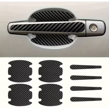 Ochronne naklejki folia pod klamki od zarysowań wzór carbon