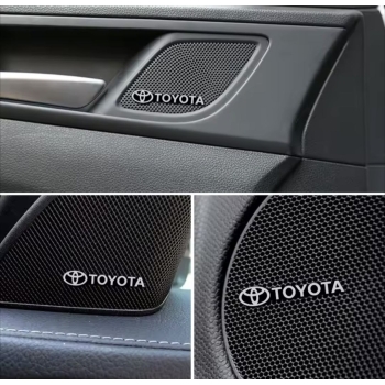 Aluminiowe Nakłejki 4x Dekoracyjne 3D z Logo TOYOTA
