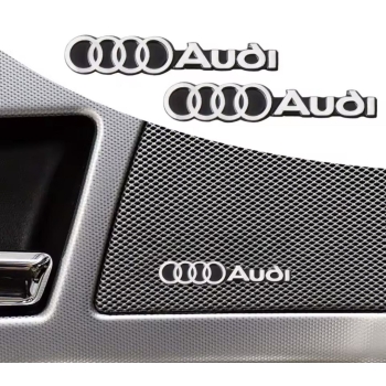 Aluminiowe Nakłejki 4x Dekoracyjne 3D z Logo AUDI