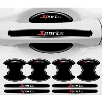 Czarne ochronne naklejki pod klamki do Wszystkich Marek Samochodów